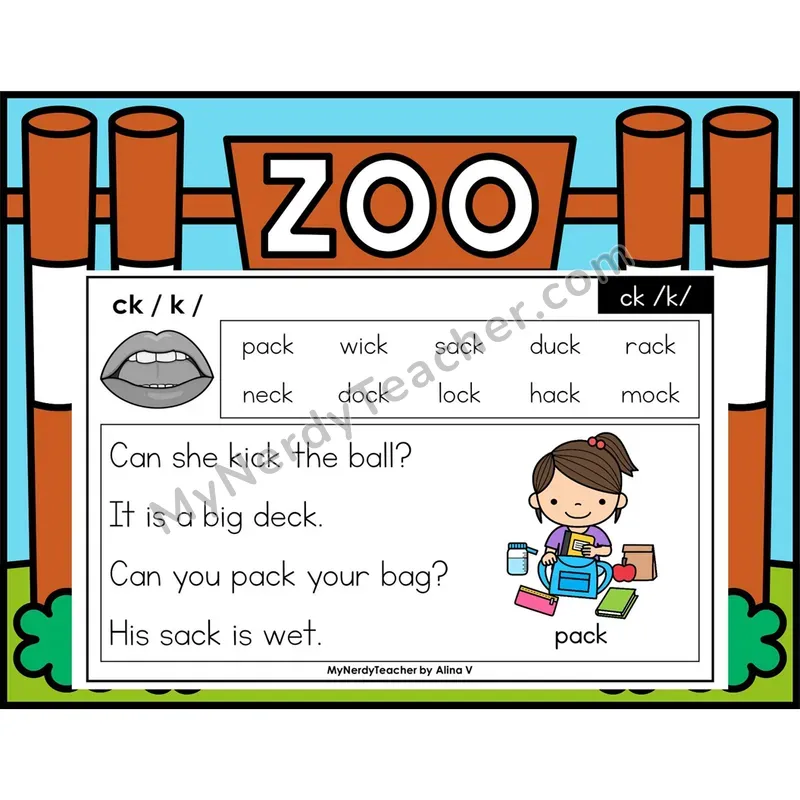 ck Digraph Phonics Flash Cards — Digital PowerPoint