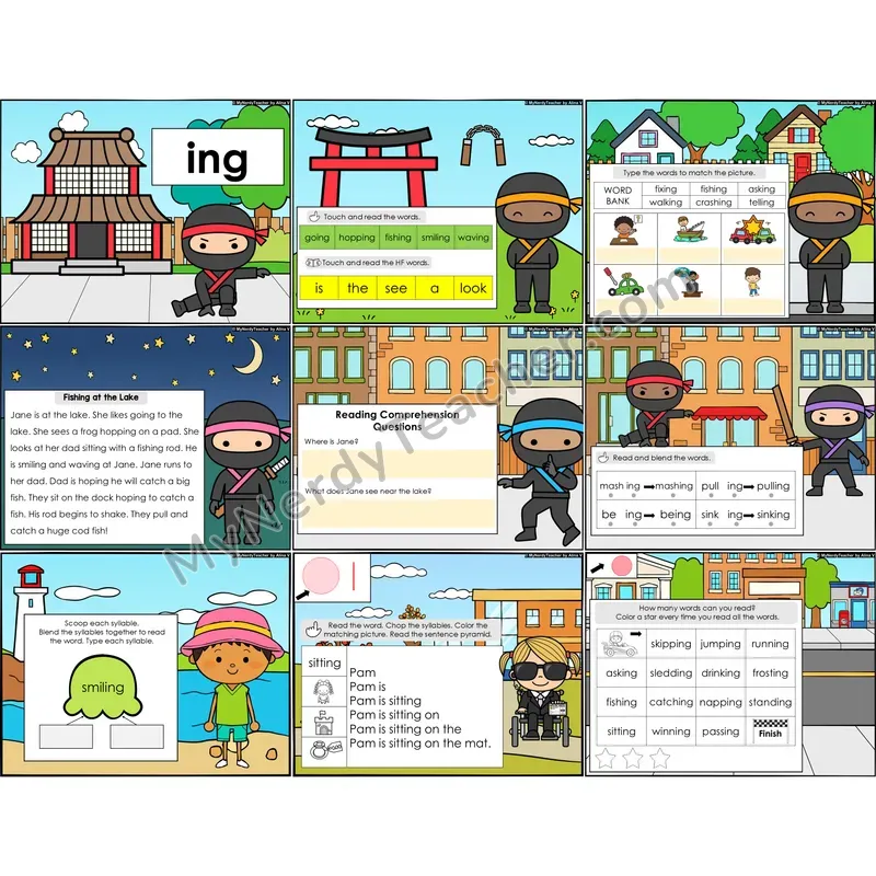 Suffix -ing Decodable Passages — Reading Longer Words