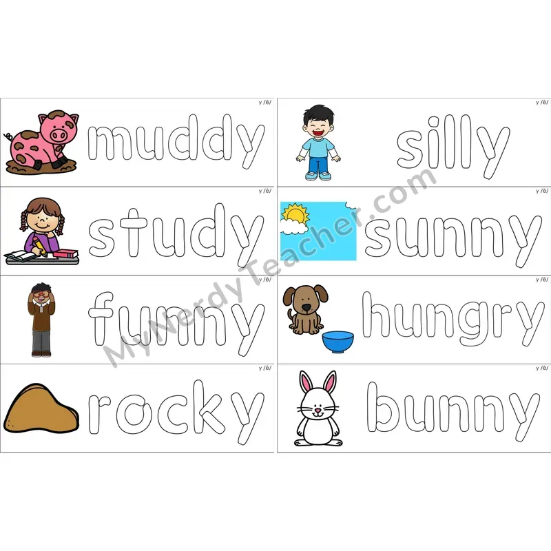 y as Long E Dough Word Mats (Color)