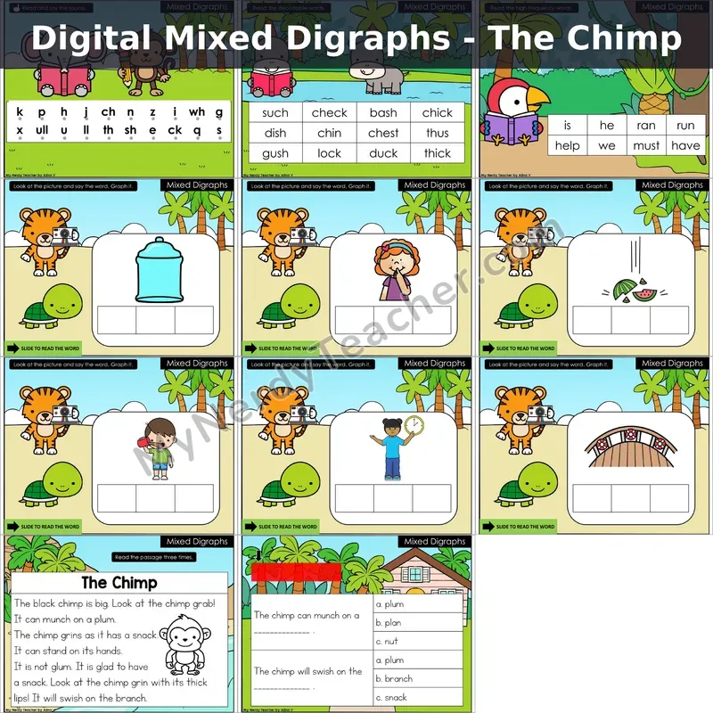 Mixed Digraphs Decodable Passage — The Chimp (Google Slides)