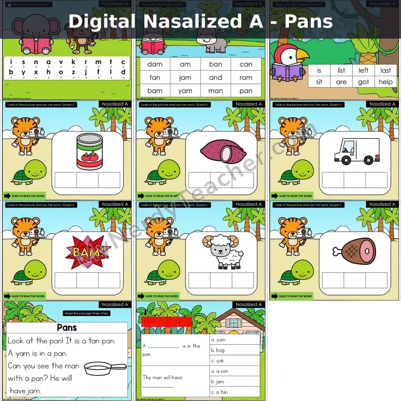 Nasalized A (am, an) Decodable Passage — Pans (Google Slides)
