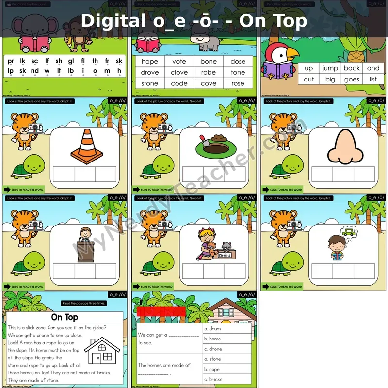 o_e /ō/ Decodable Passage — On Top (Google Slides)