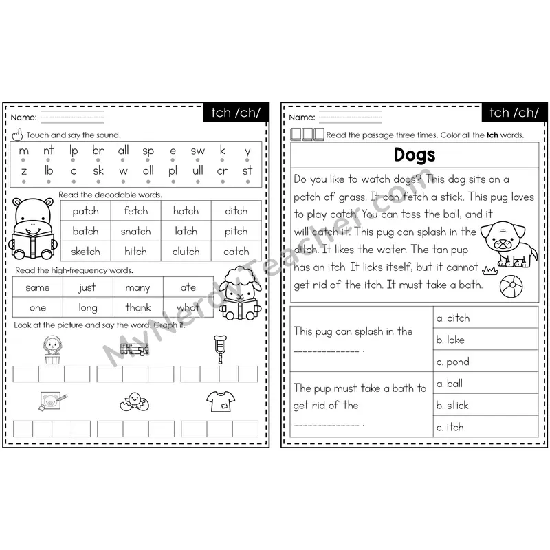 tch /ch/ Decodable Passage — Editable PowerPoint