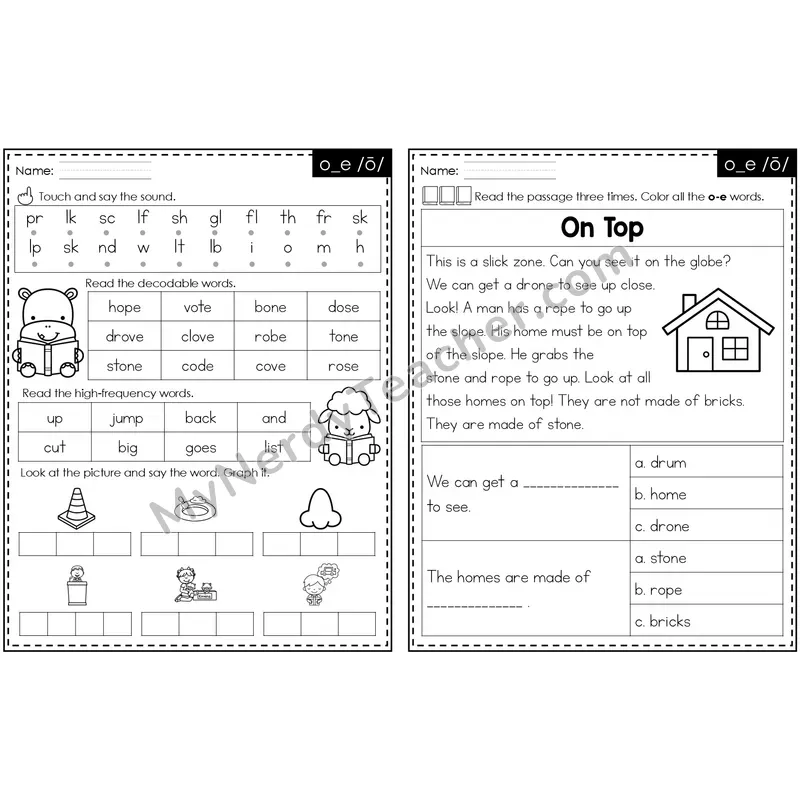 o_e /ō/ Decodable Passage — Editable PowerPoint