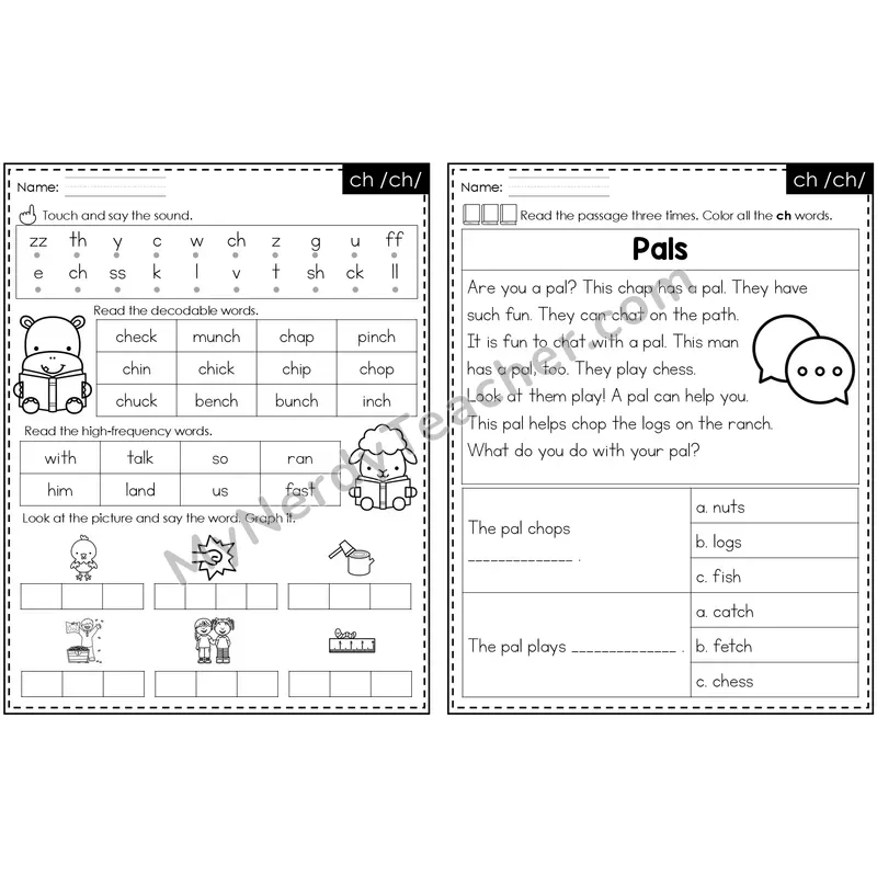 ch /ch/ Decodable Passage — Editable PowerPoint