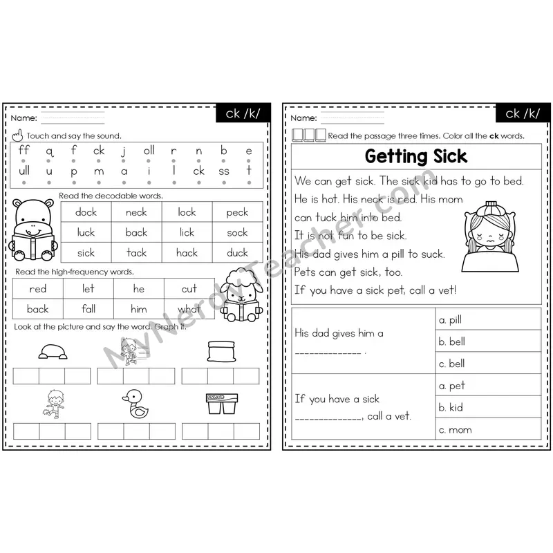 ck /k/ Decodable Passage — Editable PowerPoint