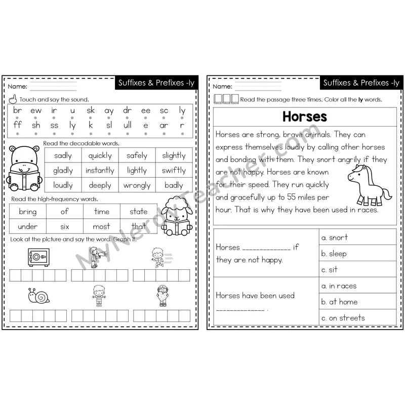 Suffix -ly Decodable Passage — Editable PowerPoint