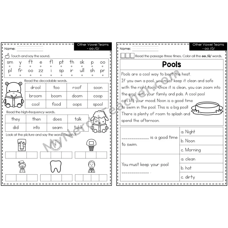 oo /ū/ (Long) Decodable Passage — Editable PowerPoint