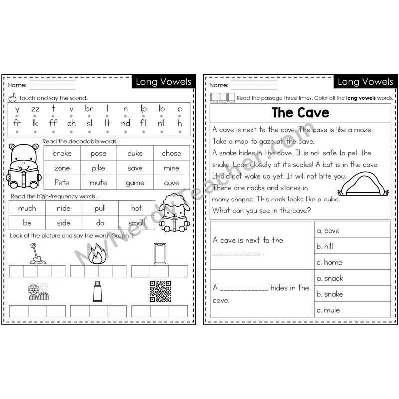 Long Vowels (VCe Review) Decodable Passage — Editable PowerPoint