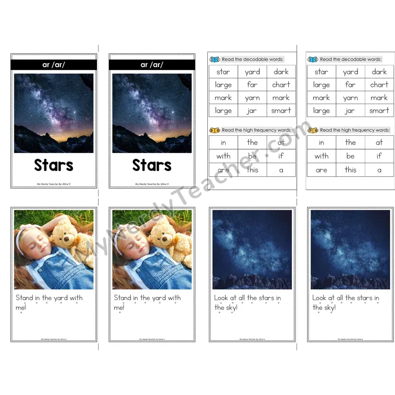 ar /ar/ Decodable Mini Book — With Phonics Dots