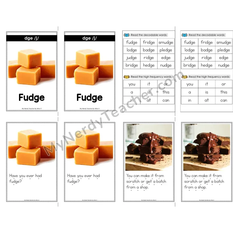 dge /j/ Decodable Mini Book — With Phonics Dots
