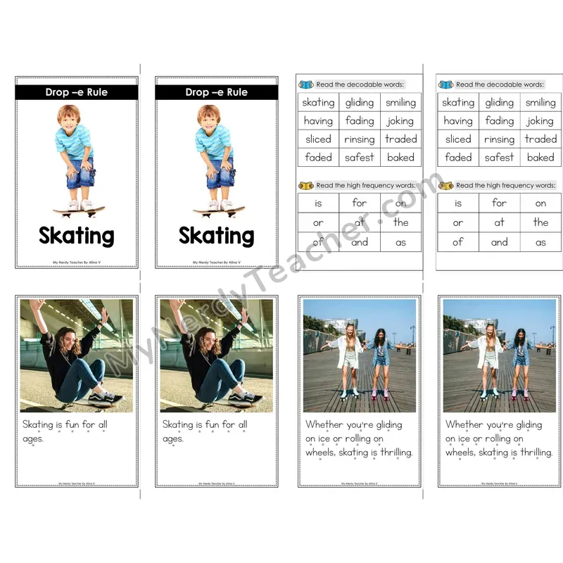 Drop-e Rule Decodable Mini Book — With Phonics Dots