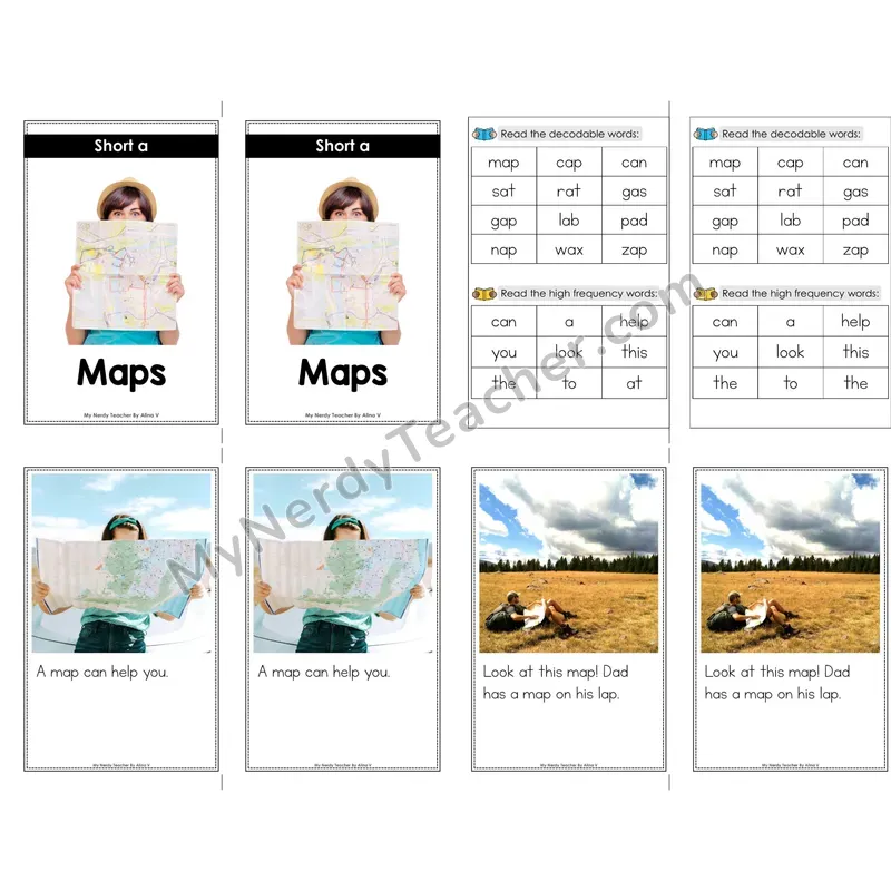 Short a /ă/ Decodable Mini Book — No Phonics Dots
