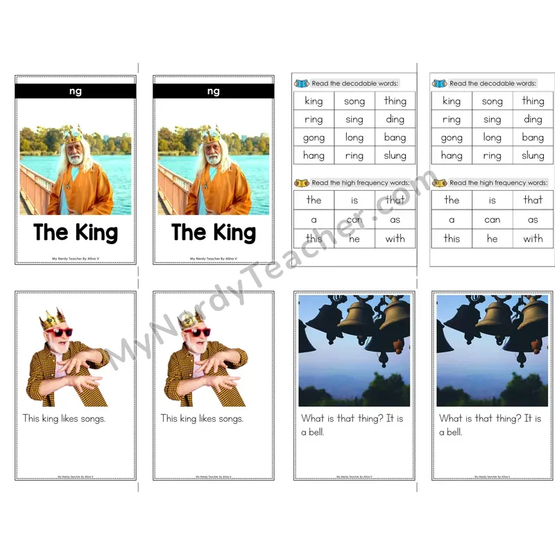 nk /ŋk/ Decodable Mini Book — No Phonics Dots