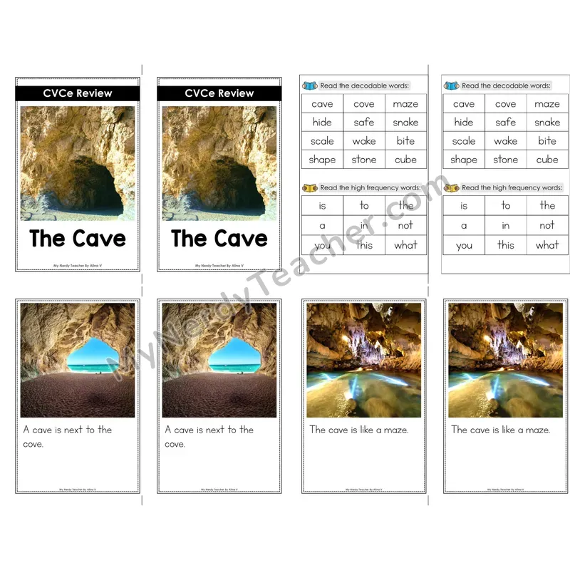 CVCe Review Decodable Mini Book — No Phonics Dots