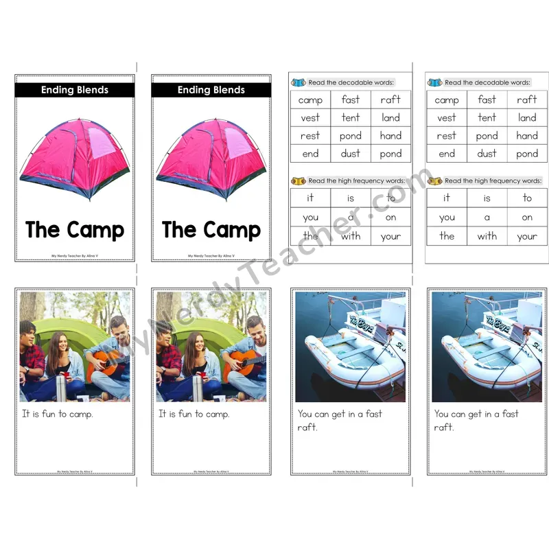 Ending Blends Decodable Mini Book — No Phonics Dots