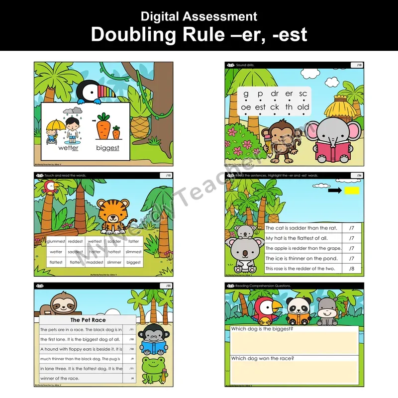 Digital Phonics Assessment — Doubling Rule -er, -est