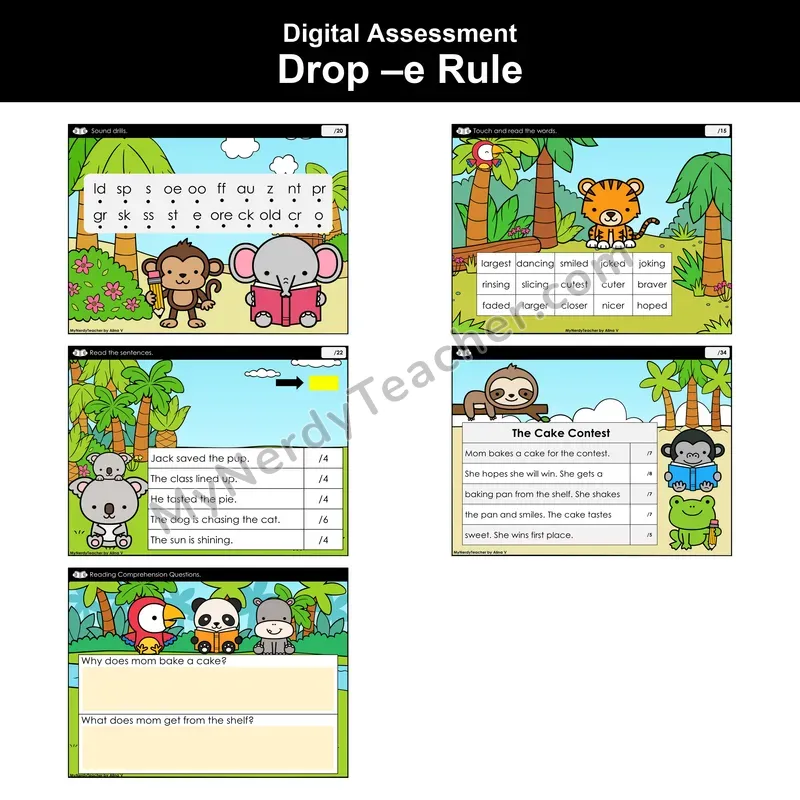 Digital Phonics Assessment — Drop -e Rule