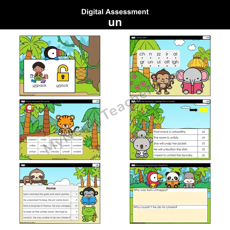 Digital Phonics Assessment — Prefix un-