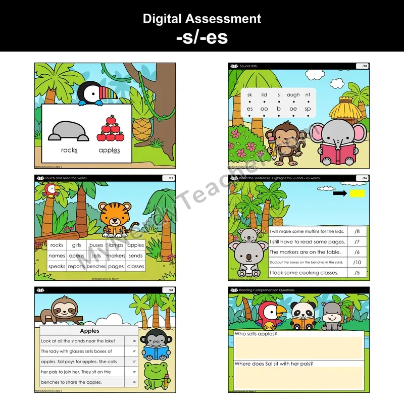Digital Phonics Assessment — Suffix -s/-es