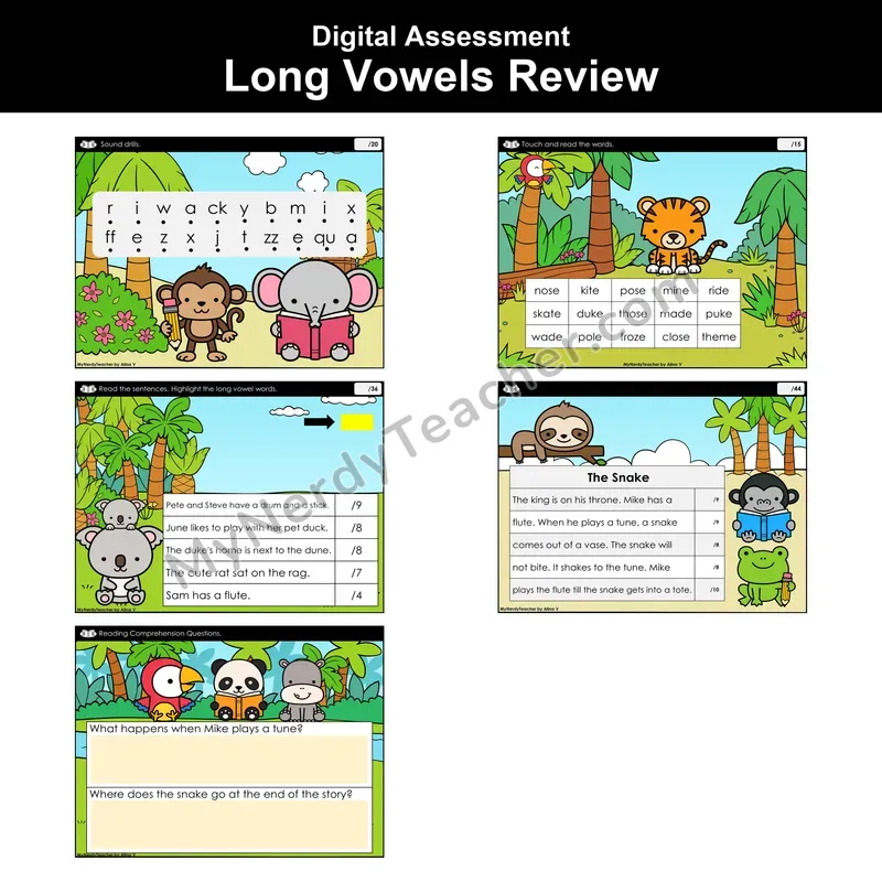 Digital Phonics Assessment — Long Vowels Review