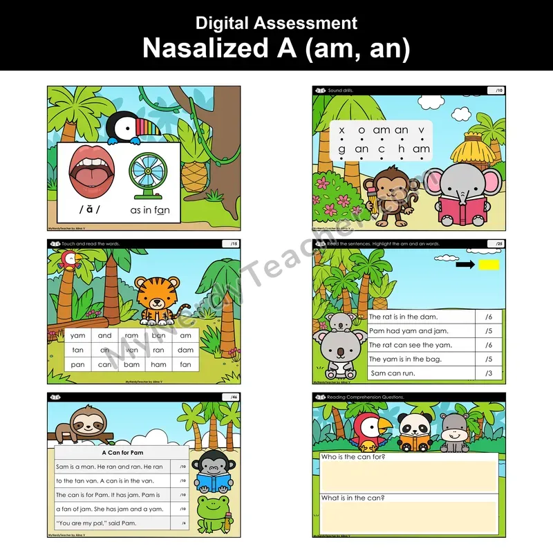 Digital Phonics Assessment — Nasalized A (am, an)