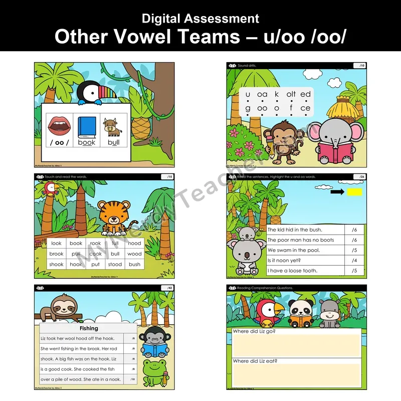 Digital Phonics Assessment — Other Vowel Teams - u, oo /oo/
