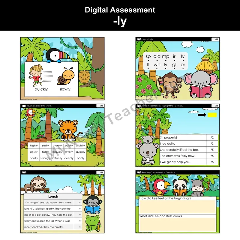 Digital Phonics Assessment — Suffix -ly