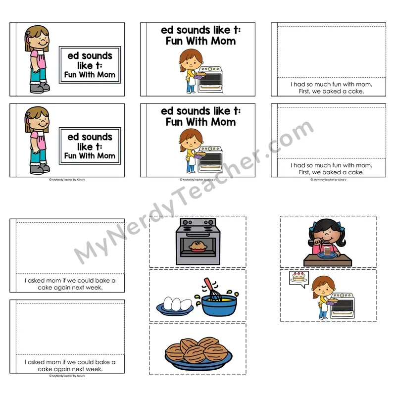 Suffix -ed Decodable Puzzle Book — Fun With Mom (Color)