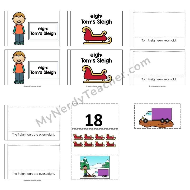 eigh Decodable Puzzle Book — Tom's Sleigh (Color)
