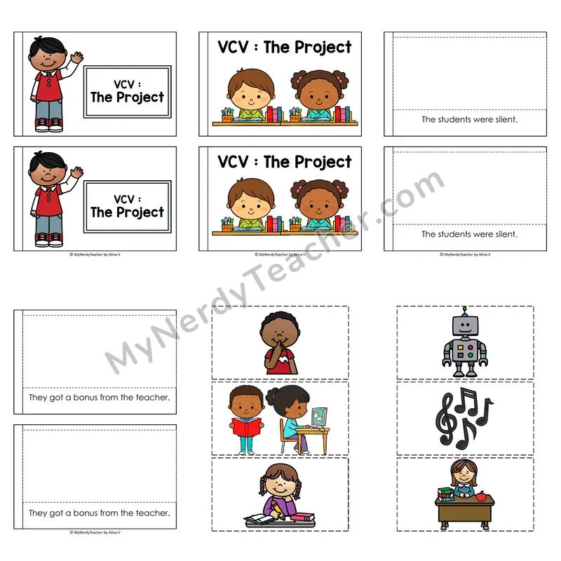 VCV Syllables Decodable Puzzle Book — The Project (Color)
