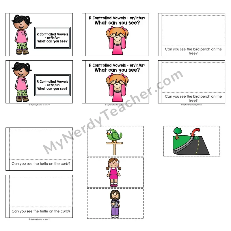 R-Controlled Vowels Decodable Puzzle Book — What can you see (Color)