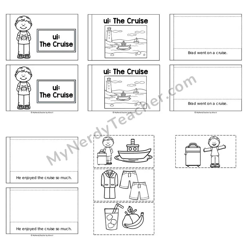 ui Decodable Puzzle Book — The Cruise (Black and White)