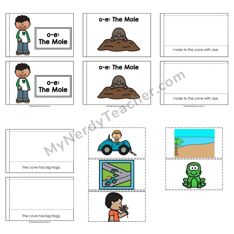 Long O Decodable Puzzle Book — The Mole (Color)