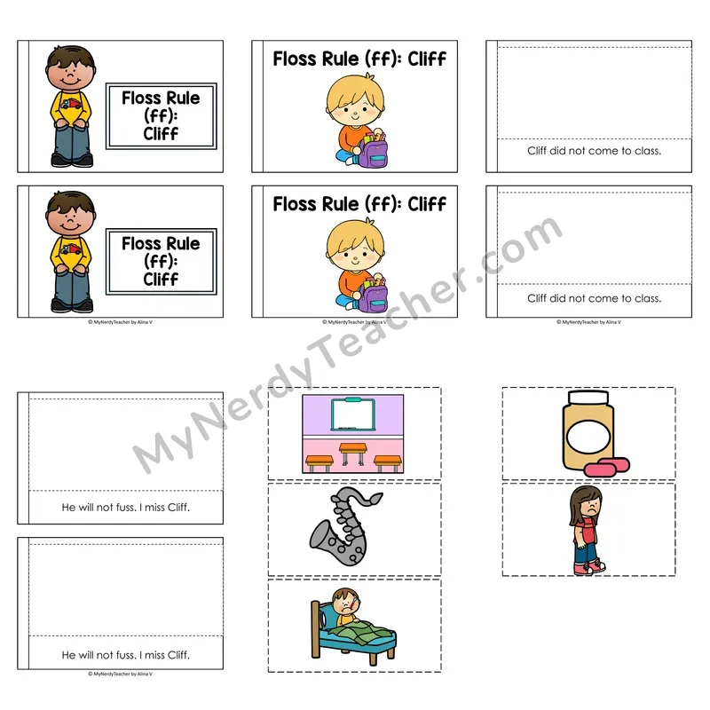 Floss Rule Decodable Puzzle Book — Cliff (Color)