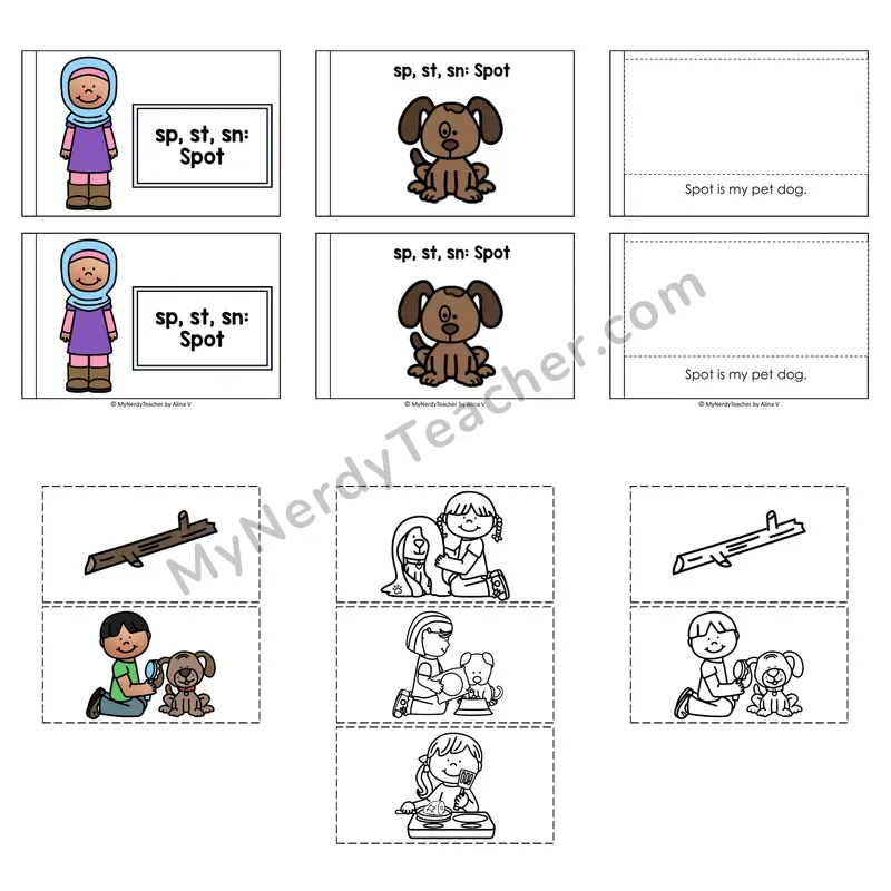 S-Blends (sp, st, sn) Decodable Puzzle Book — Spot