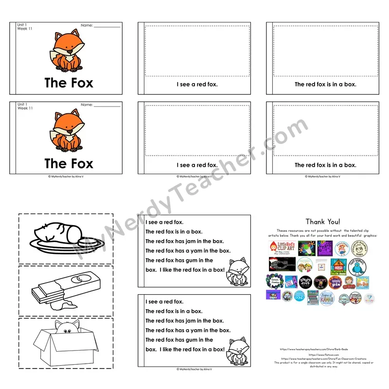 Short O CVC Decodable Puzzle Book — The Fox