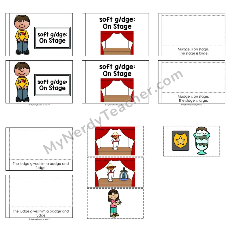 Soft G Decodable Puzzle Book — On Stage (Color)