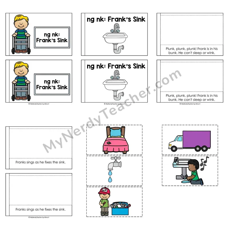 Nasal Blends Decodable Puzzle Book — Frank's Sink (Color)