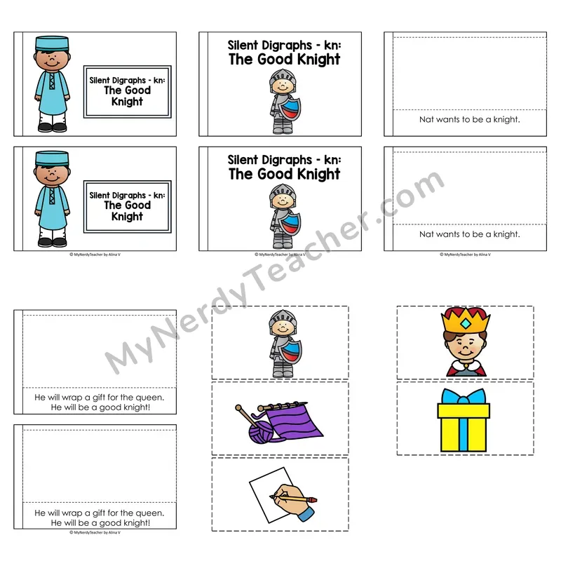 Silent Digraphs Decodable Puzzle Book — The Good Knight (Color)