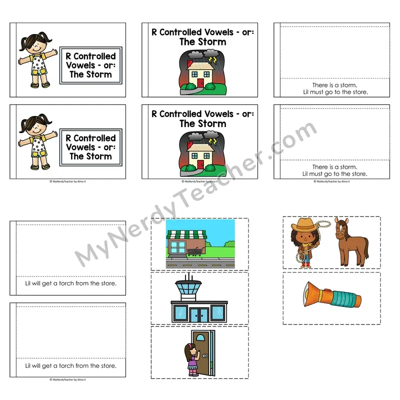 R-Controlled Vowels Decodable Puzzle Book — The Storm (Color)