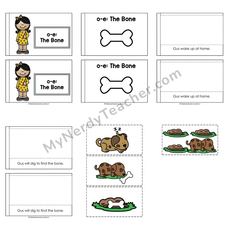Long O Decodable Puzzle Book — The Bone (Color)