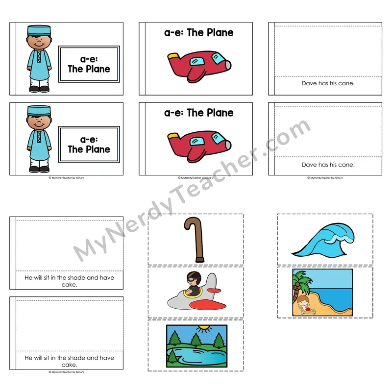 Long A Decodable Puzzle Book — The Plane (Color)