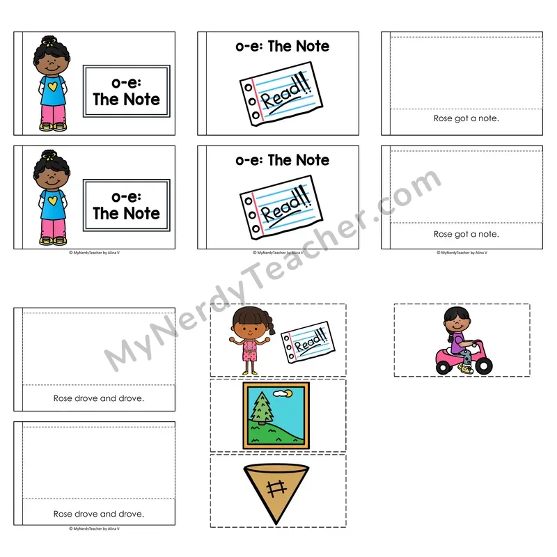 Long O Decodable Puzzle Book — The Note (Color)