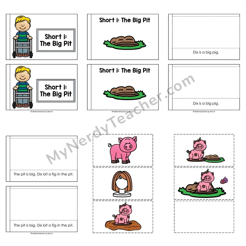 Short I Decodable Puzzle Book — The Big Pit (Color)