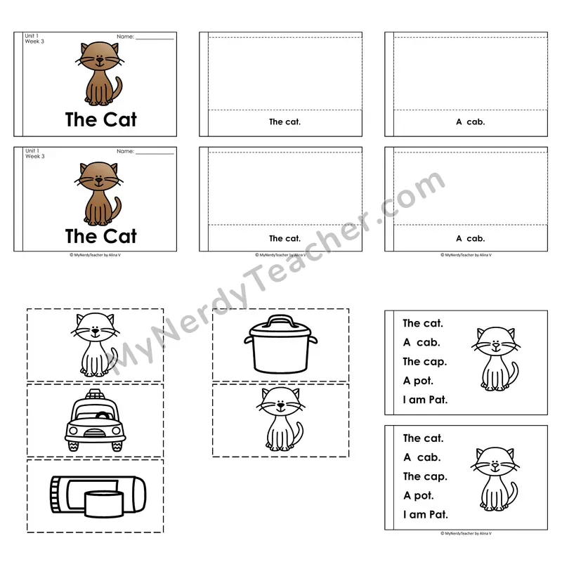 Short A CVC Decodable Puzzle Book — The Cat
