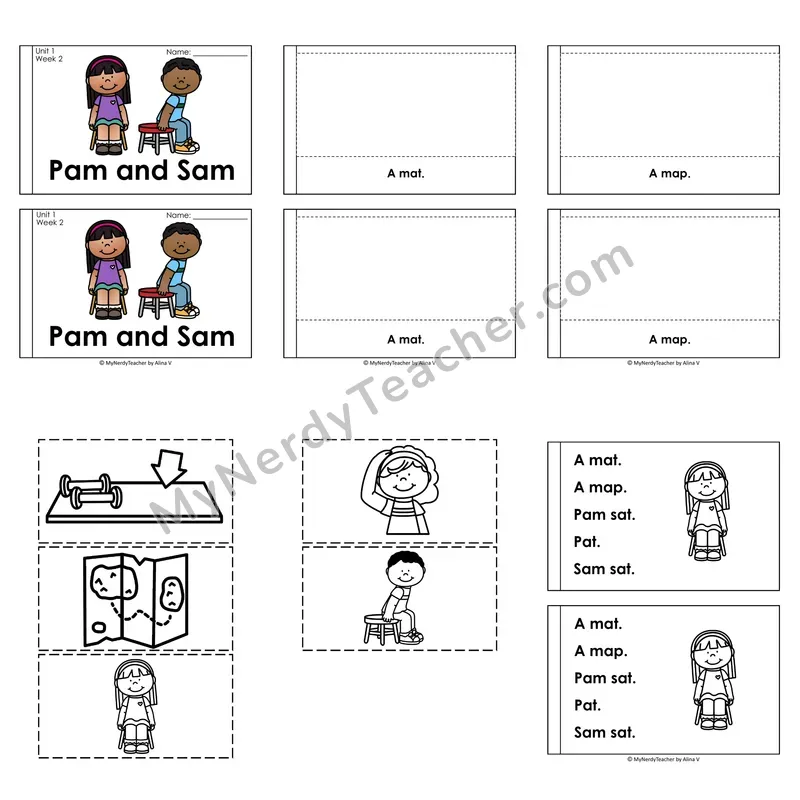 Short A CVC Decodable Puzzle Book — Pam and Sam