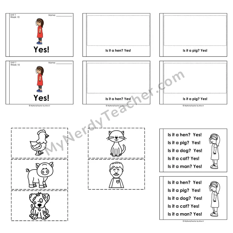 Short E CVC Decodable Puzzle Book — Yes!