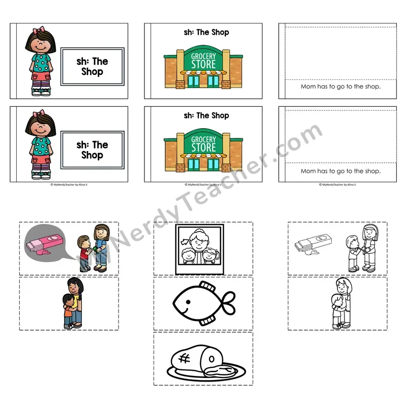 Sh Digraph Decodable Puzzle Book — The Shop