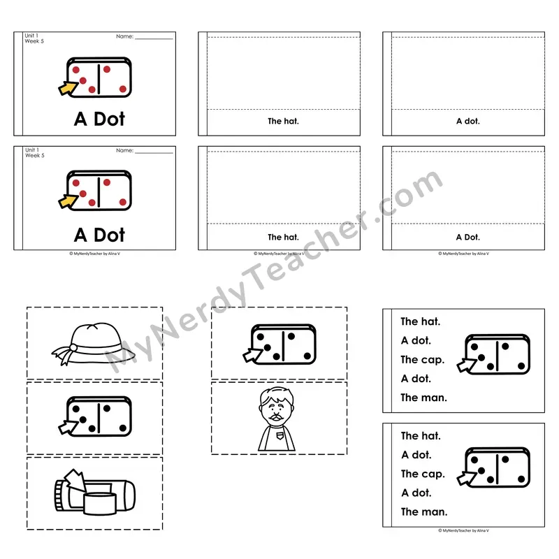 Short O CVC Decodable Puzzle Book — A Dot